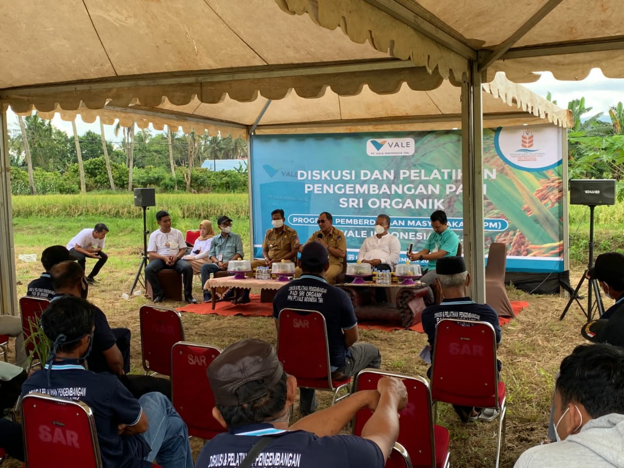 PT Vale Kenalkan SRI Organik ke Petani di Blok Pomalaa