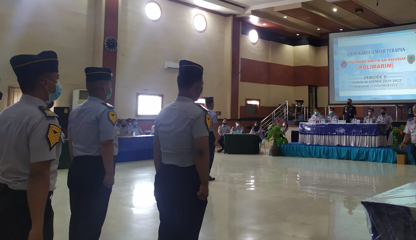 Lulus Ujian Karya Ilmiah Terapan, 131 Taruna Polimarim AMI Diyudisium