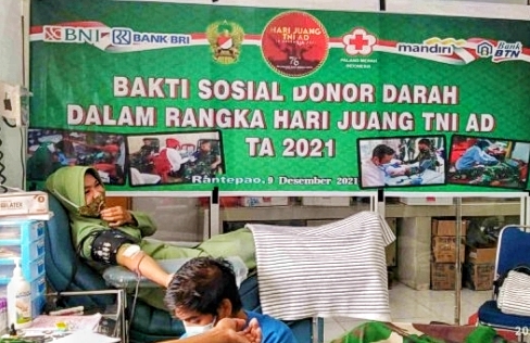 Kodim 1414 Donor Darah di Hari Juang