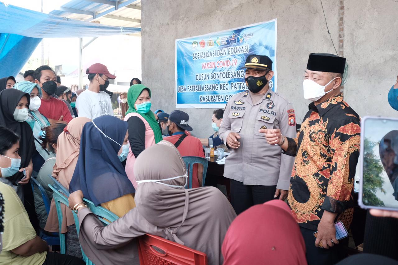 Wabup Gowa Pantau Vaksinasi Covid-19 Tiga Desa di Pattallassang