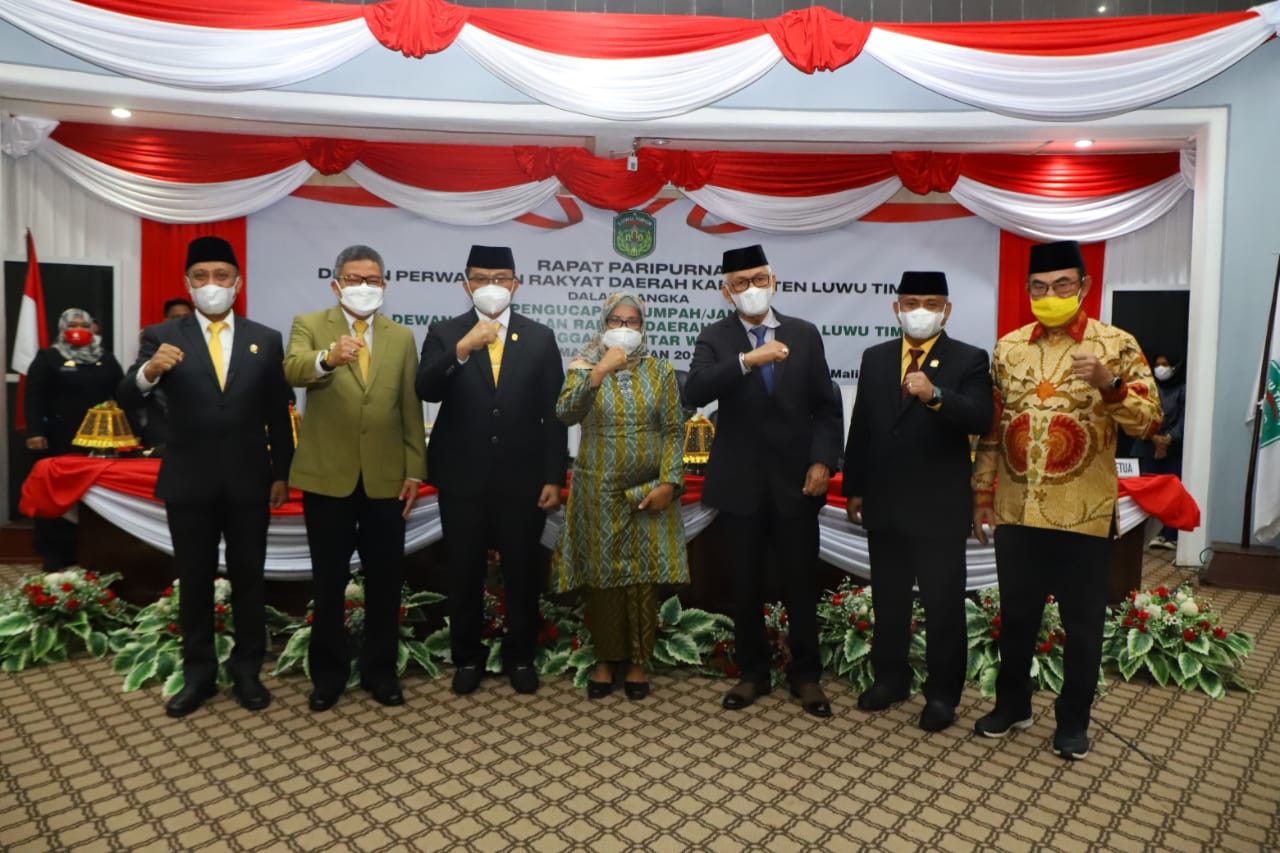 TP Hadiri Pelantikan Aripin Sebagai Ketua DPRD Lutim