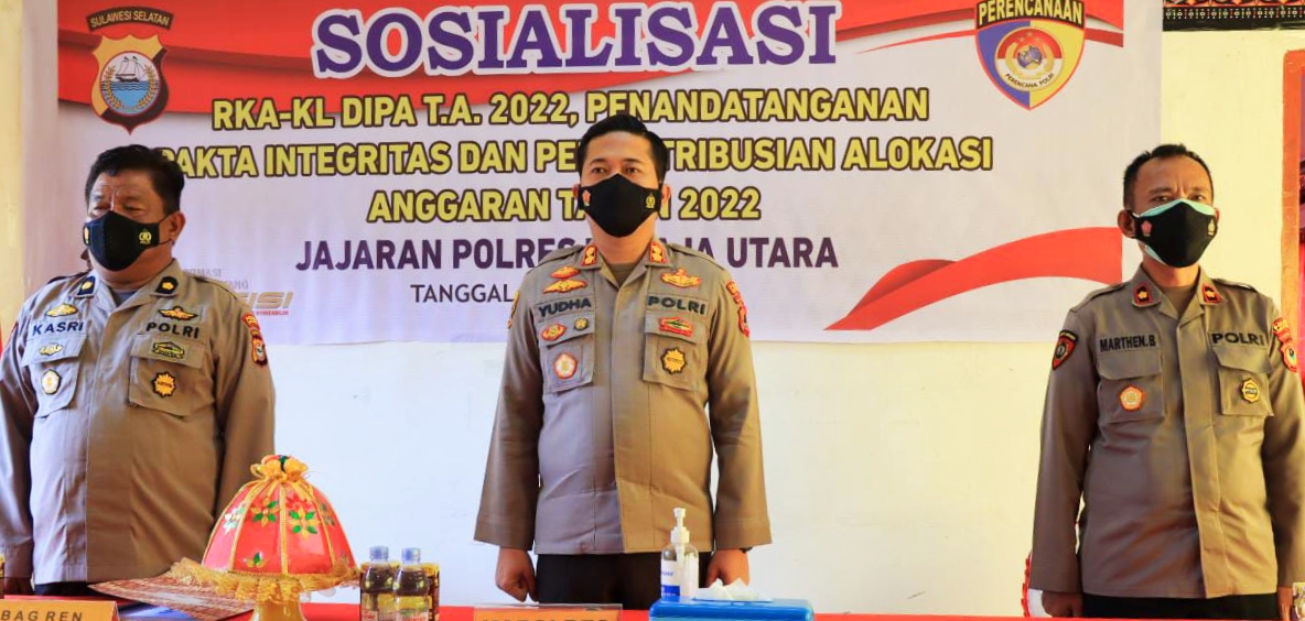 Kapolres Toraja Utara Sosialisasikan DIPA RKA-KL 2022