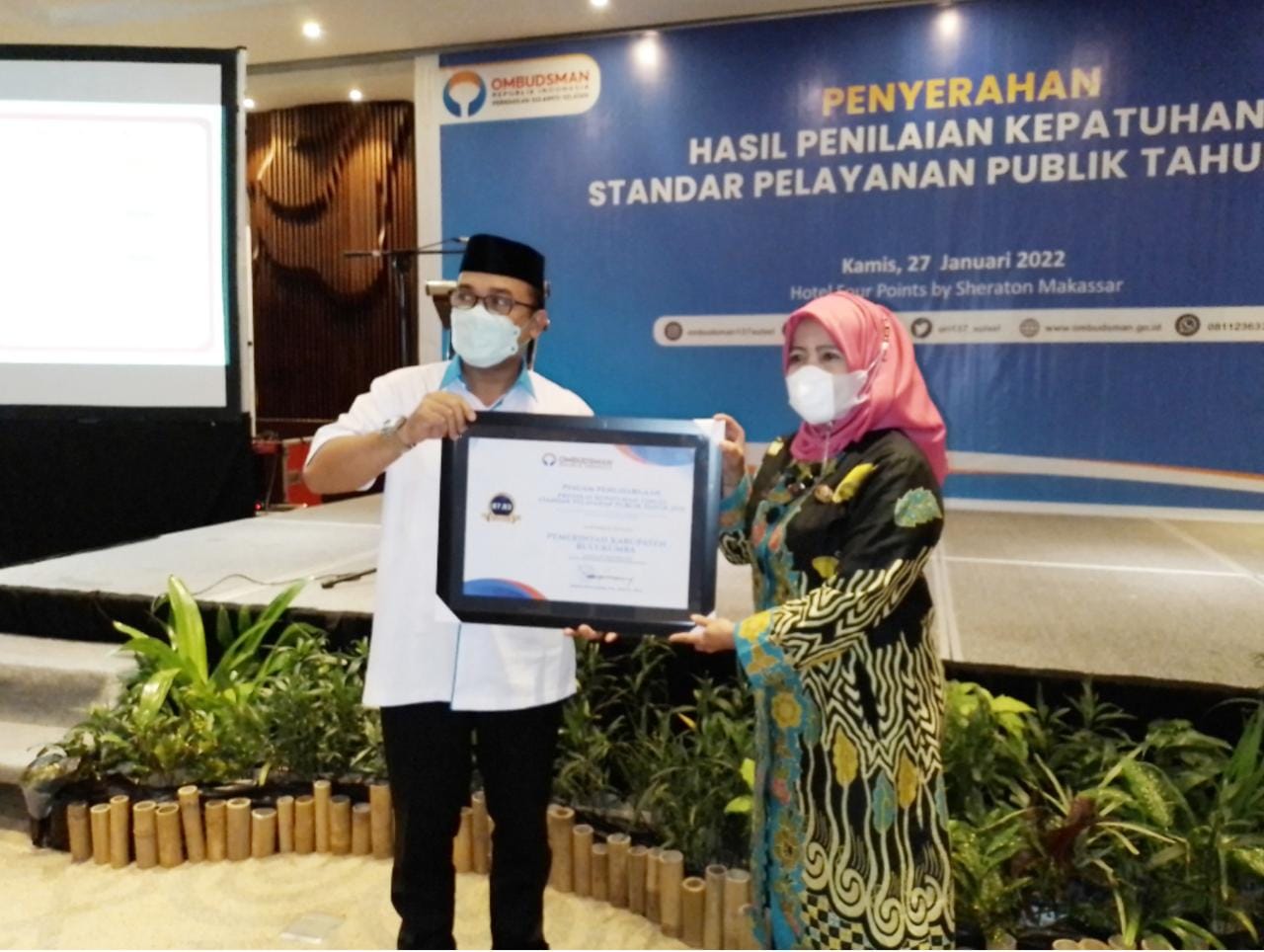 Kabupaten Bulukumba Peroleh Nilai Tertinggi di Sulsel Hasil Penilaian Kepatuhan Standar Pelayanan Publik Tahun 2021