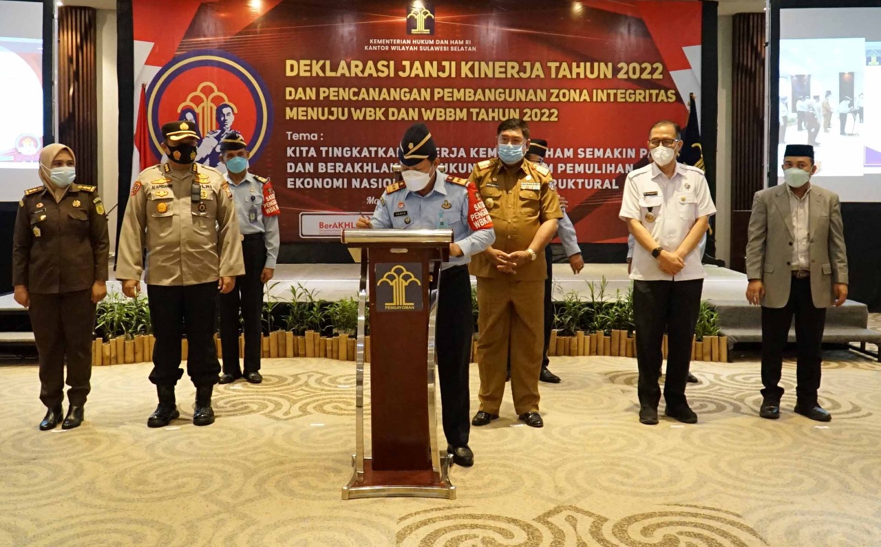 Kemenkumham Deklarasi Janji Kinerja dan Zona Integritas