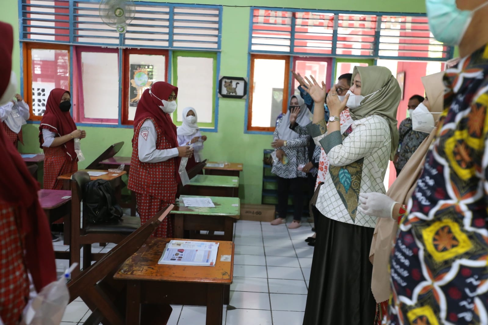 Wawali Pantau Skrining Gunakan  GeNose ke Siswa SD