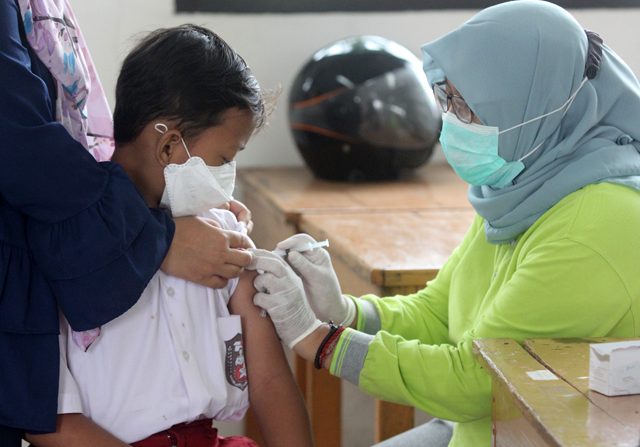 165 Siswa SDN 107 Lagego Jalani Vaksinasi