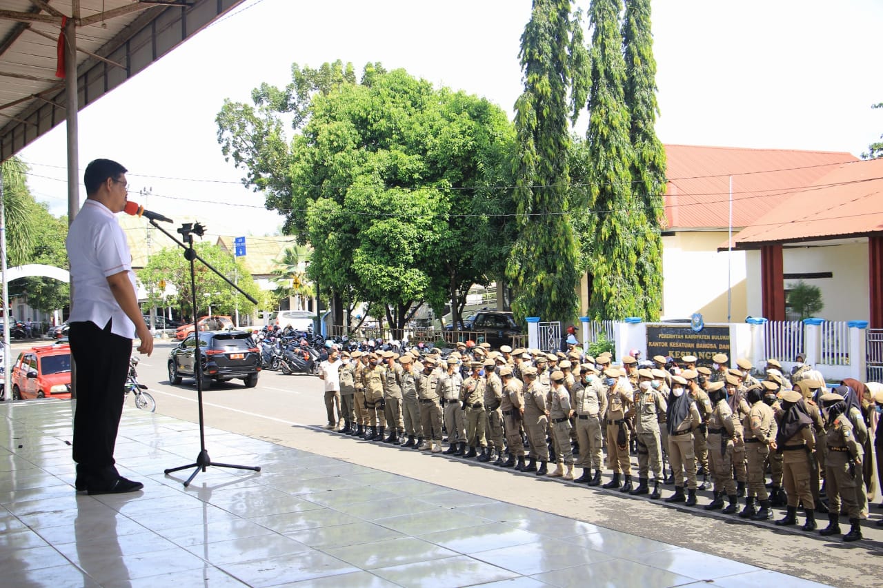 Kasatpol PP Gelar Apel Pasukan