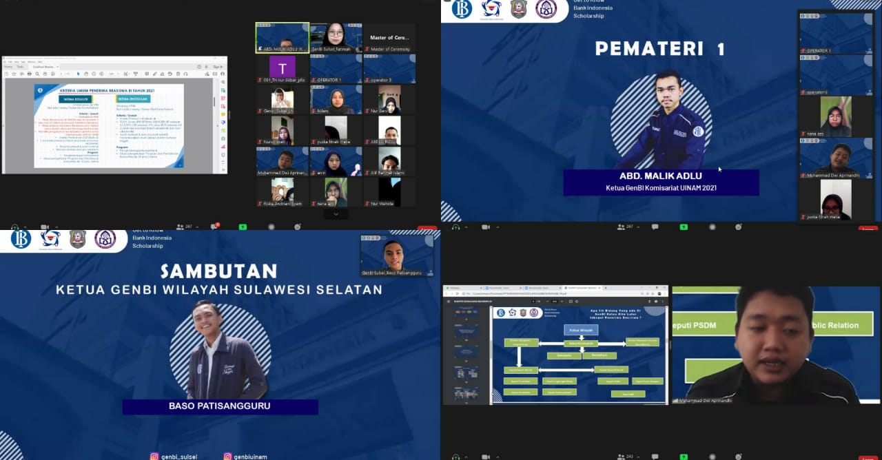 GenBI Komisariat UINAM Sukses Gelar Sosialisasi Beasiswa BI 2022