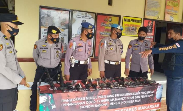 Provost Manggala Kumpul Senjata Api