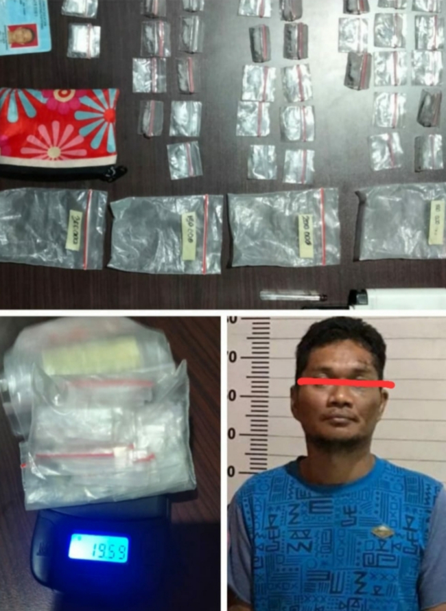 Terduga Lagi Mandi, Polisi Datang Geledah dan Temukan 73 Paket Sabu