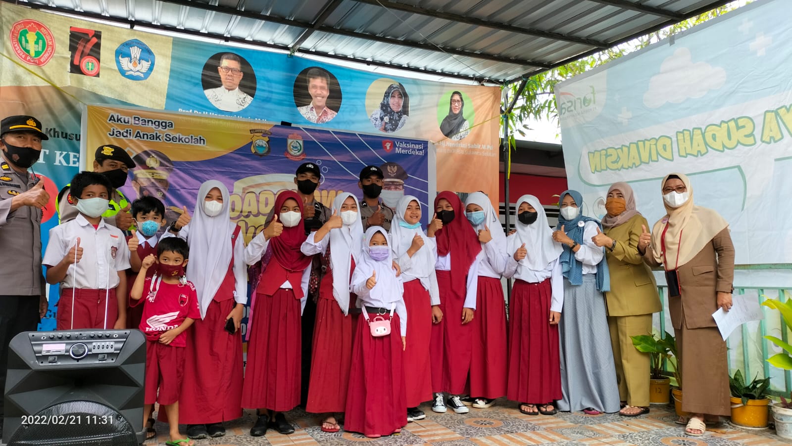 Vaksinasi untuk Anak  di SD Negeri Borong