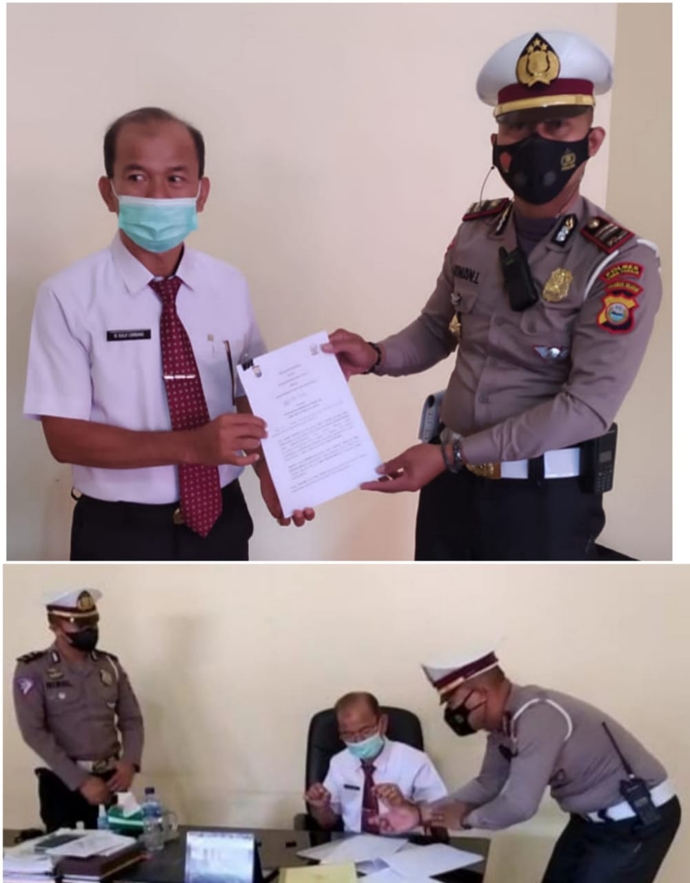 Lantas Tana Toraja Teken MOU Dua SMA Pengintegrasian Pendidikan Lalulintas