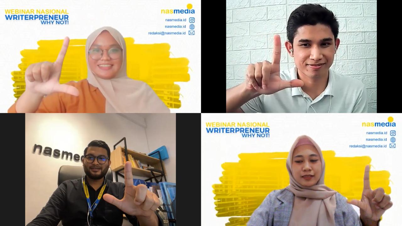 Webinar Nasional Nasmedia Mengusung Tema Writerpreneur? Why Not! Berhasil Hadirkan Ratusan Peserta