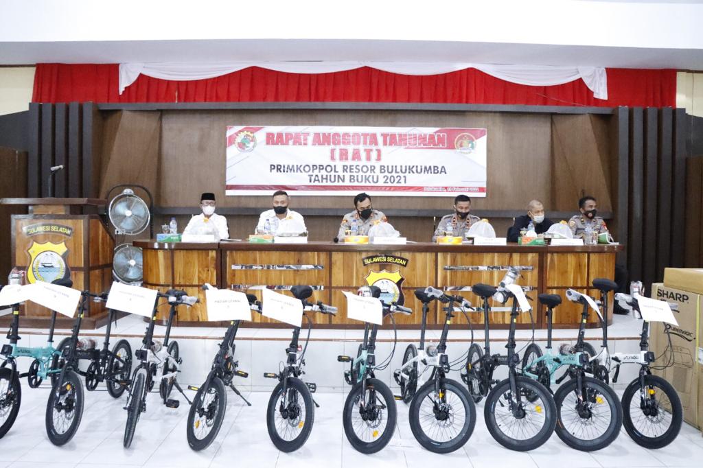 RAT  Primkoppol Polres Bulukumba Berhadiah 10 Unit Sepeda Lipat