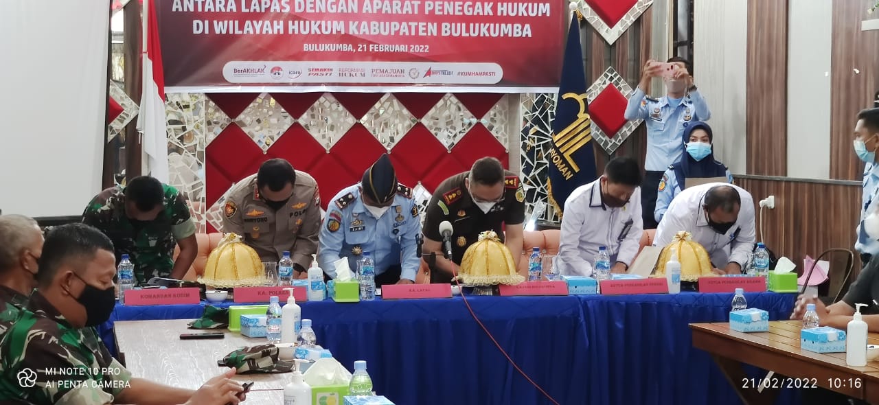 Lapas Bulukumba Teken Kerjasama dengan Penegak Hukum, Kapolres : Untuk Bulukumba yang Lebih Baik