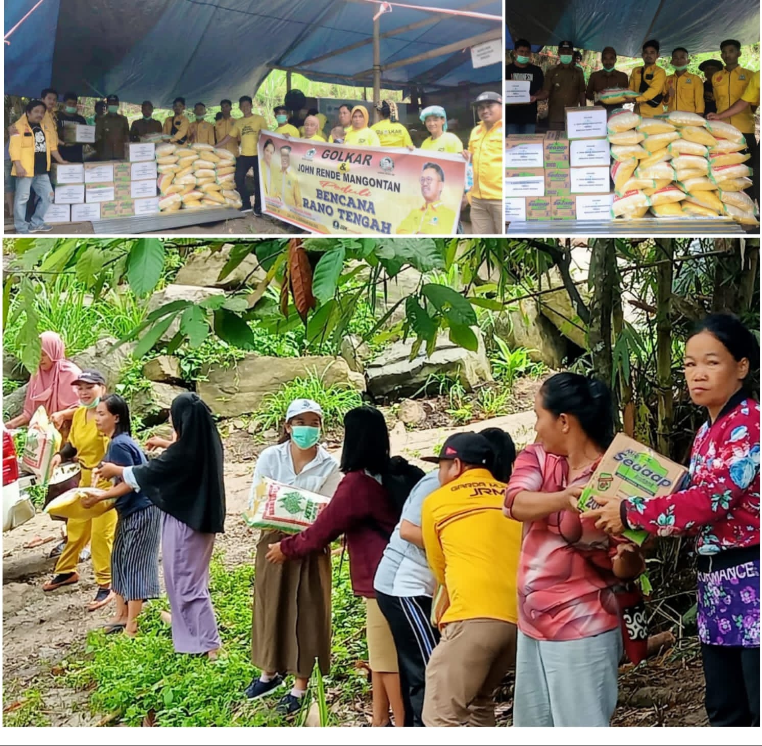 JRM Bantu Korban Longsor di Rano dan Sosialisasi Covid-19 di Camp Pengungsi