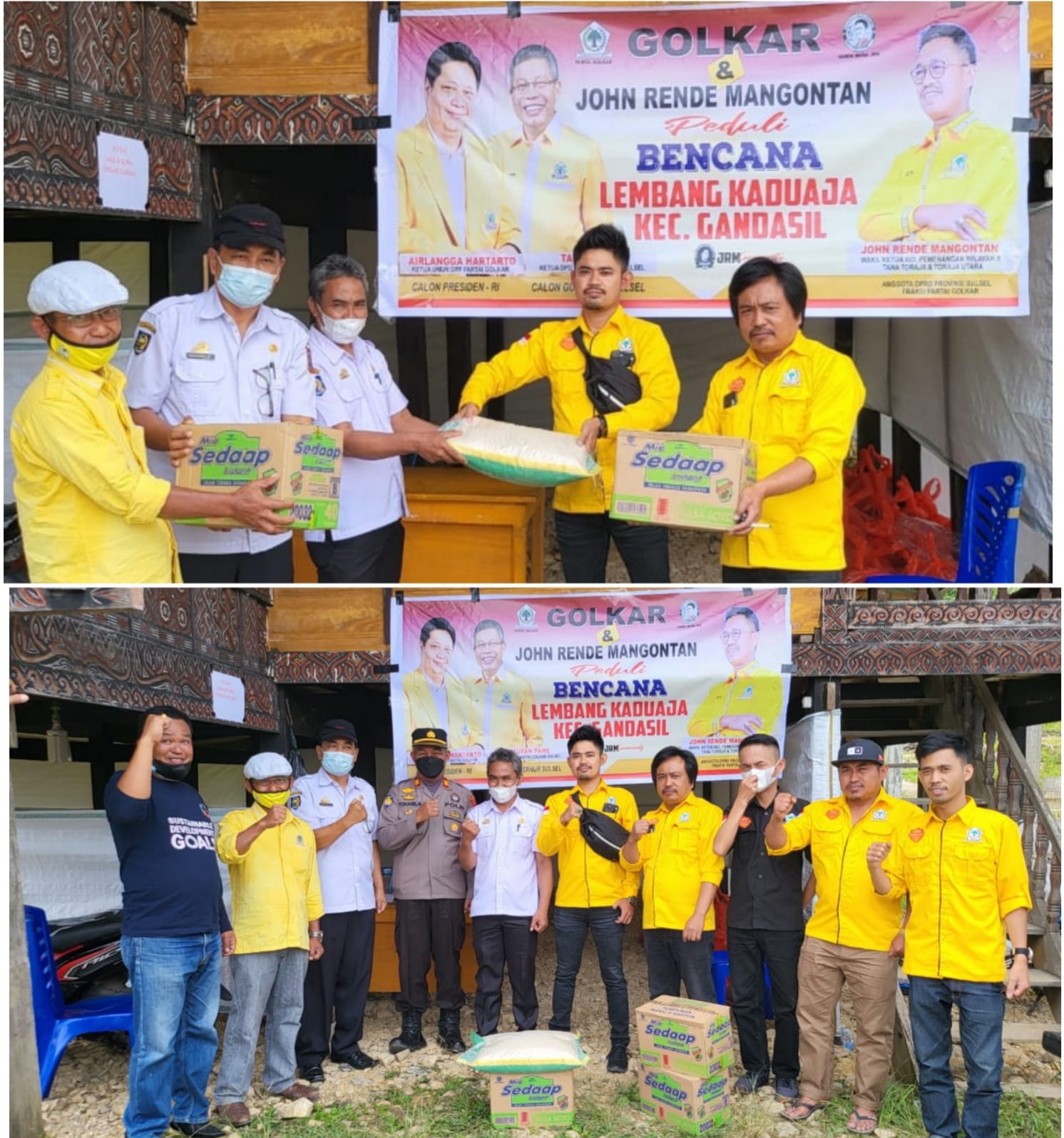 Garda Muda Golkar Salurkan Bantuan di Tinoreng dan Kaduaja