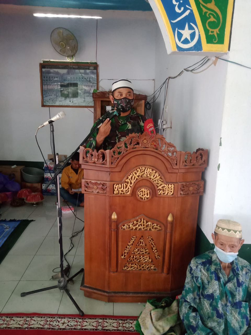 Babinsa Hadiri Isra Mi’raj di Masjid Nurul Rahmah