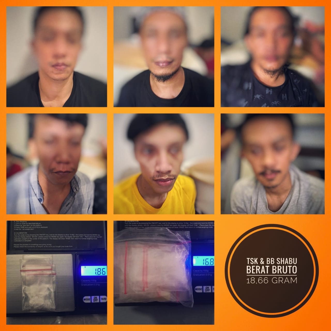 Polda Ciduk Enam Orang Saat Pesta Sabu, Satu Diantaranya ASN dan Honorer