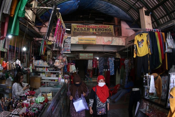 Pasar Terong ternyata telah dimiliki pribadi pedagang