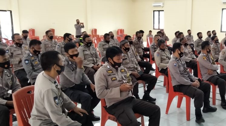 Polres Sosisalisasi Aplikasi Bersatu Lawan Covid