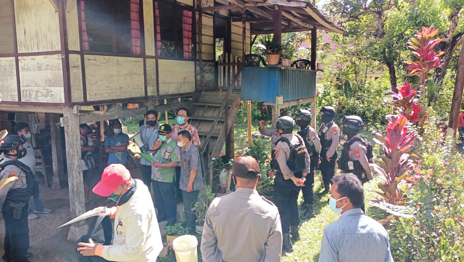 Personel Polisi Amankan Eksekusi di Tambunan