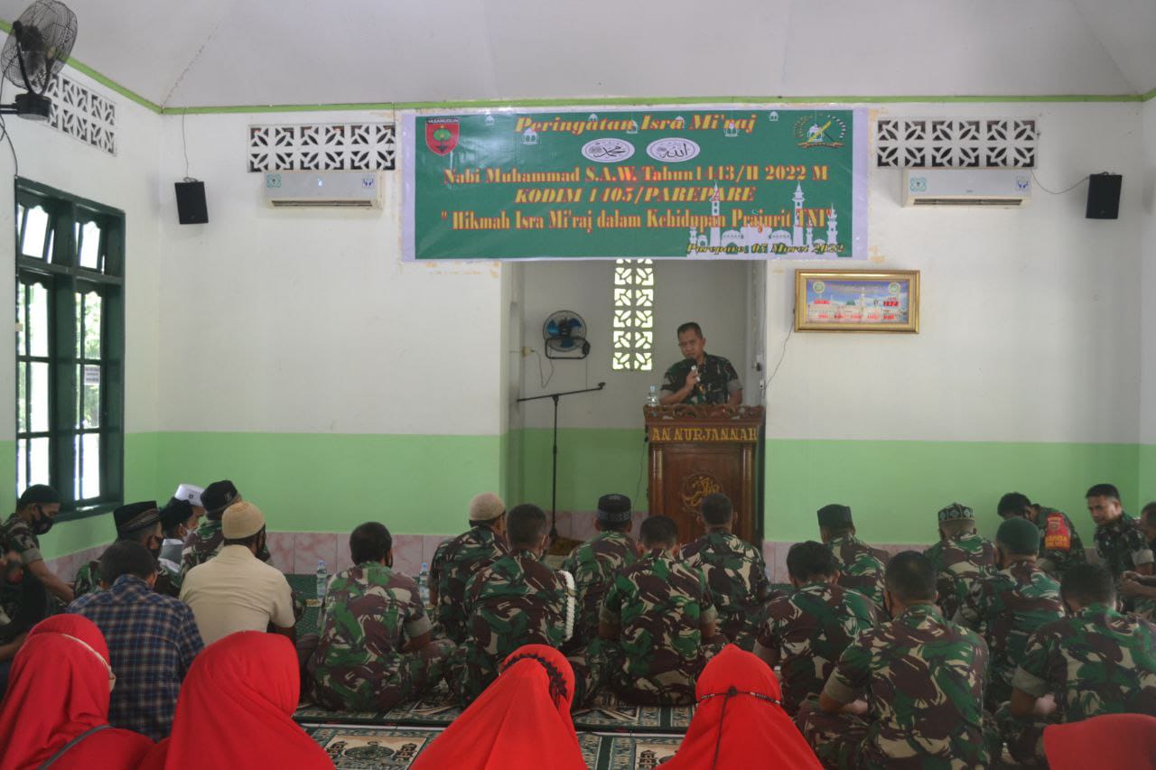 Kodim 1405 Peringati Isra’ Mi’raj Nabi Muhammad SAW