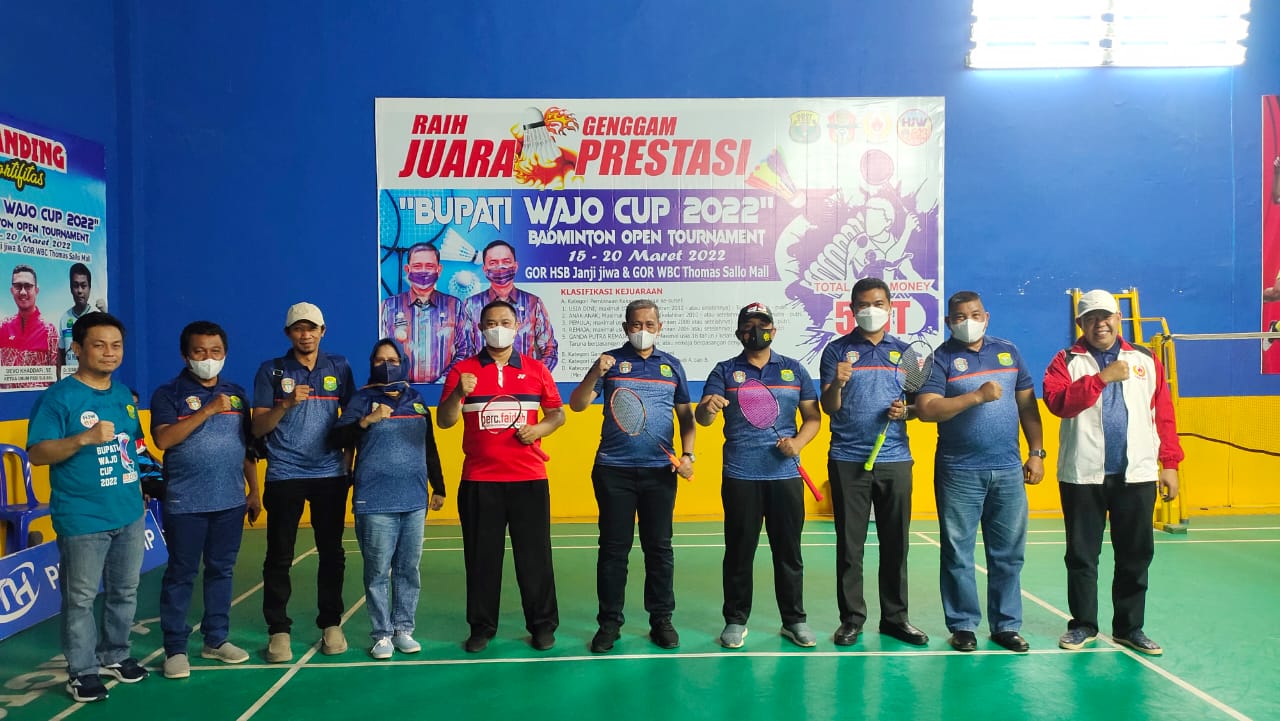Semarak Hari Jadi Wajo, Turnamen Bulu Tangkis Bupati Cup Dimulai