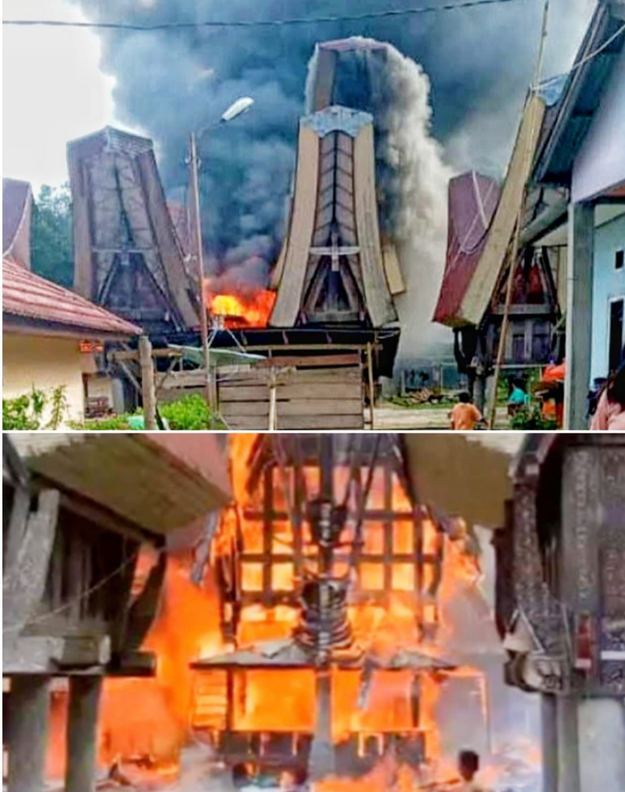 Tongkonan Saungan dan Sejumlah Uang Dilalap Sijago Merah di Balusu