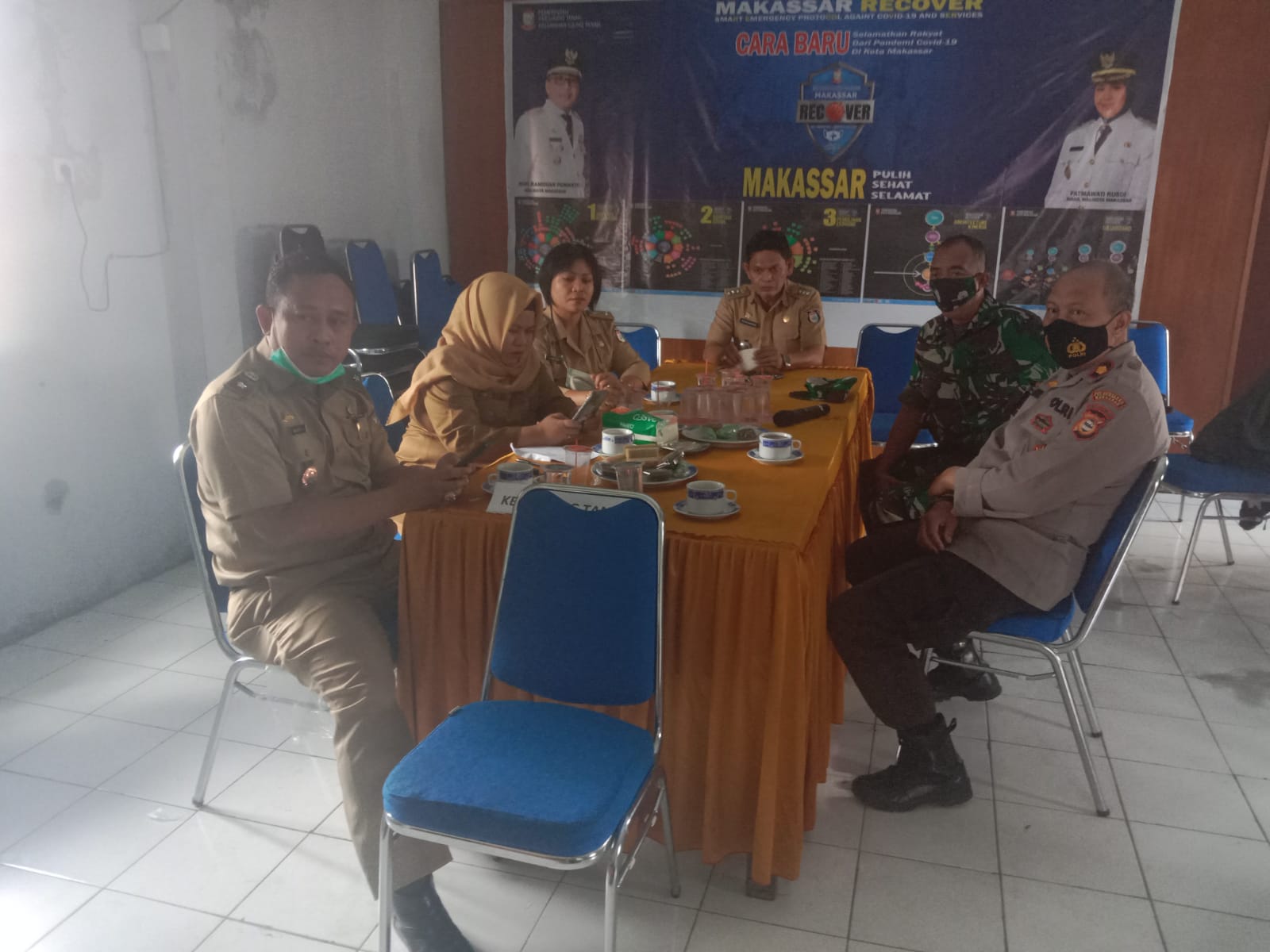 Jelang Ramadhan 1443 H, Kapolsek Ujung Tanah Rakor bersama Tripika Kecamatan