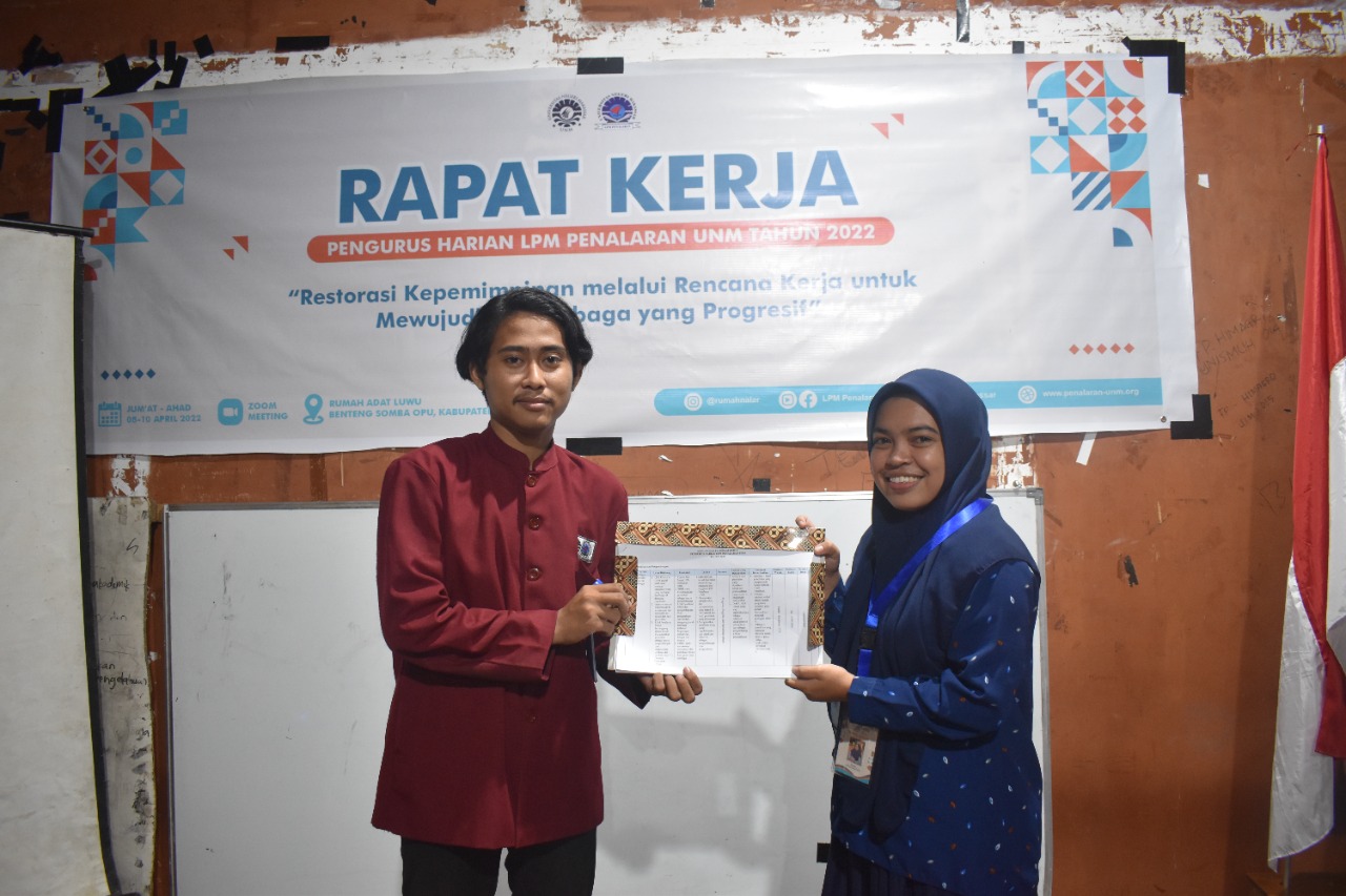 Raker Pengurus Harian LPM Penalaran UNM Tahun 2022 Bahas Program Kerja