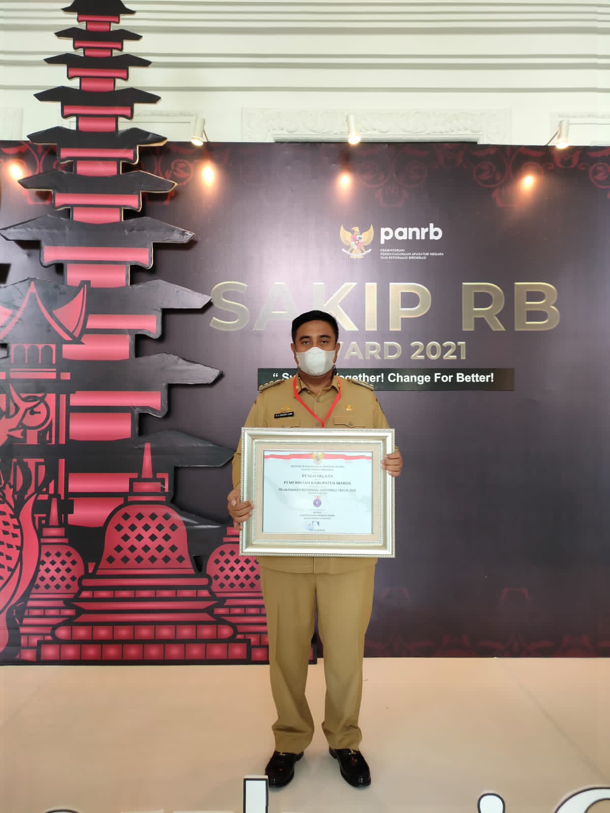 Pemkab Maros Raih Predikat B di SAKIP dan RB Award 2021