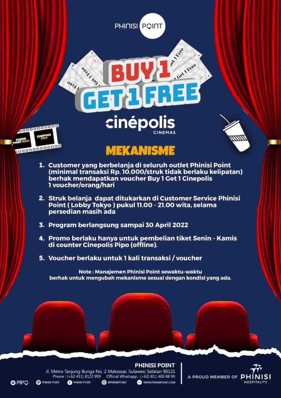 Cinepolis Phinisi Point Makassar Bagi bagi 100 Tiket