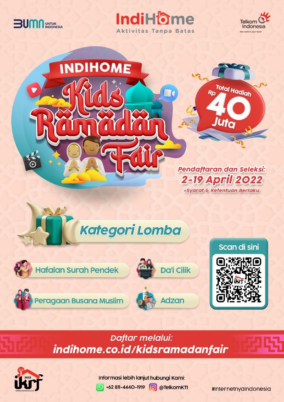 Telkom Regional 7 Kembali Gelar Indihome Kids Ramadan Fair