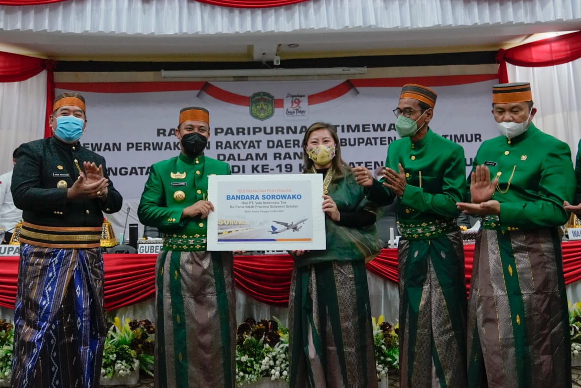 Rayakan Hari Jadi ke-19 Kabupaten Lutim, Gubernur Sulsel Sebut PT Vale Indonesia Bisa Menjadi Contoh Sistem Pertambangan yang Berkelanjutan