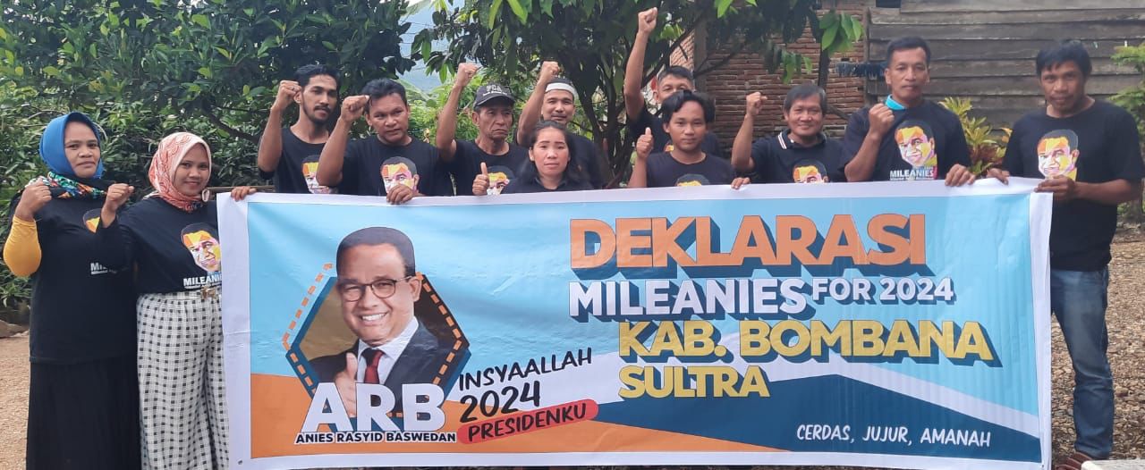 Para Mileanies Deklarasikan Anies Capres di Bombana