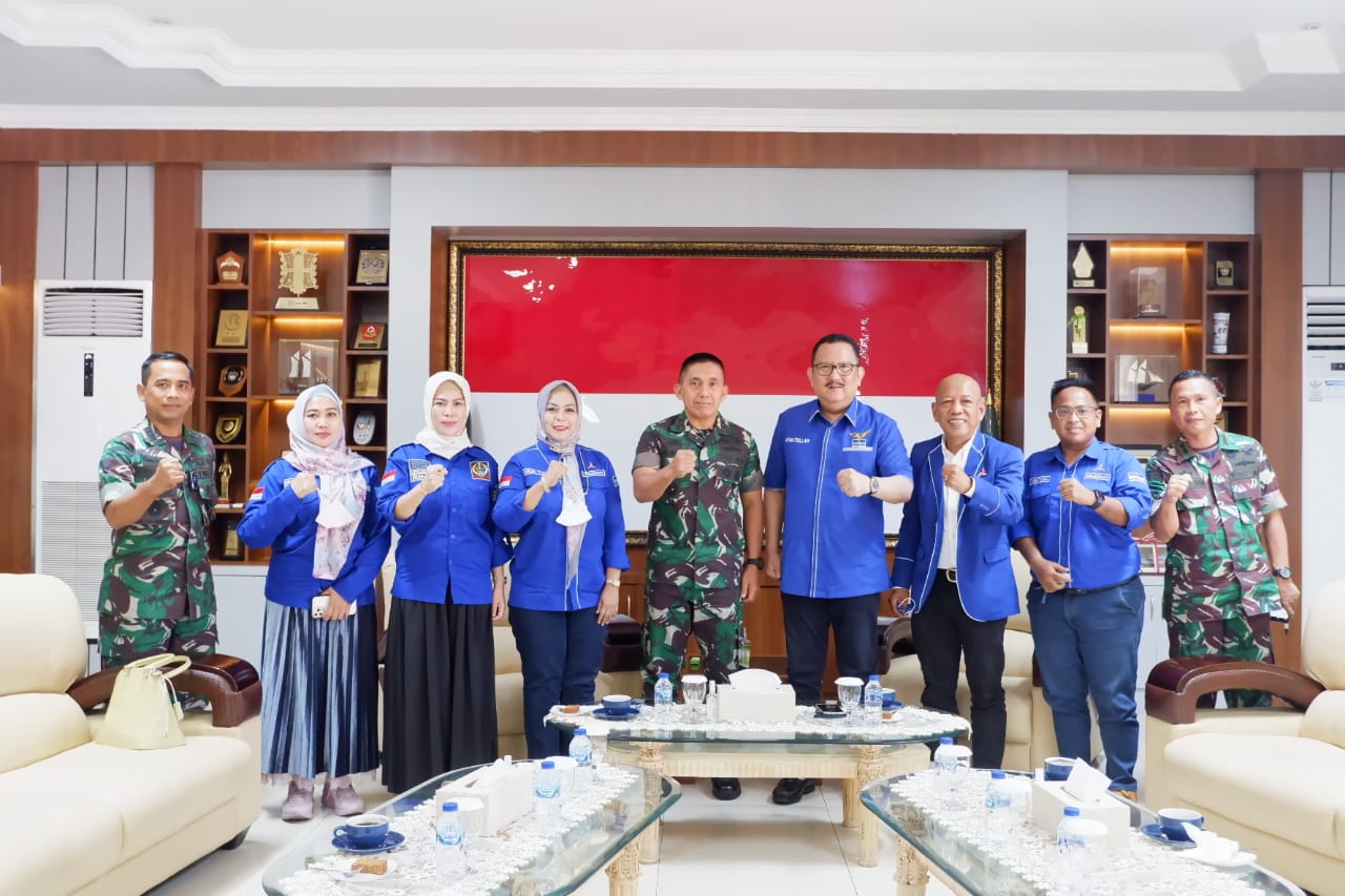 Pasca Pelantikan, Pengurus Demokrat Sulsel Silaturahmi Pangdam Hasanuddin