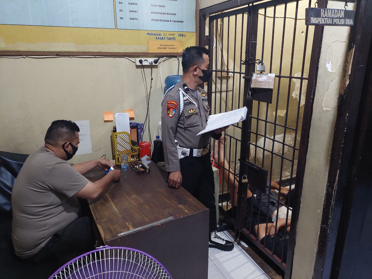 Piket Provos rutin lakukan Kontrol Rutan Polres Pelabuhan Makassar