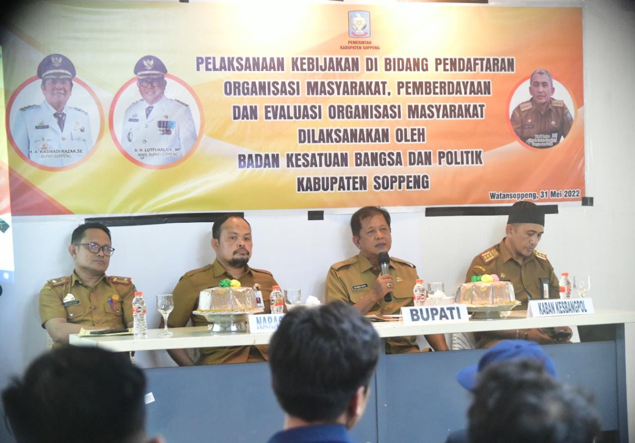 Kesbangpol Soppeng Gelar Pelaksanaan Kebijakan di Pendaftaran Ormas