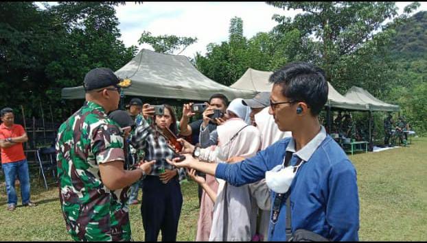 Tingkatkan Sinergitas Awak Media Latihan Menembak Bersama Kodim 1422/Maros