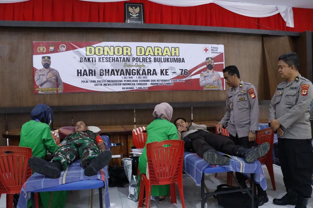Sambut HUT Bhayangkara, Polres Gelar Donor Darah