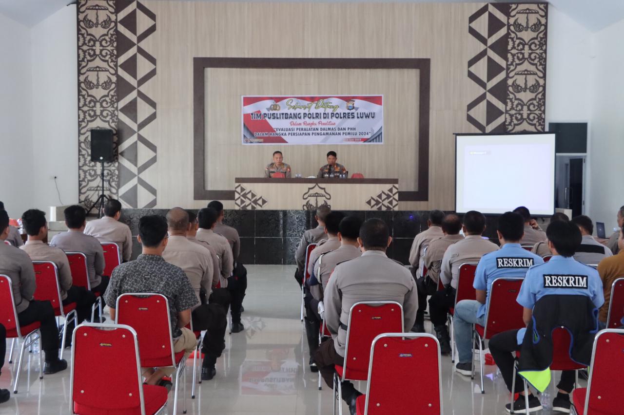 Puslitbang Polri Evaluasi Perlatan Dalmas