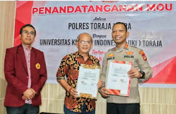 UKI Toraja-Polres Torut Teken Kerjasama