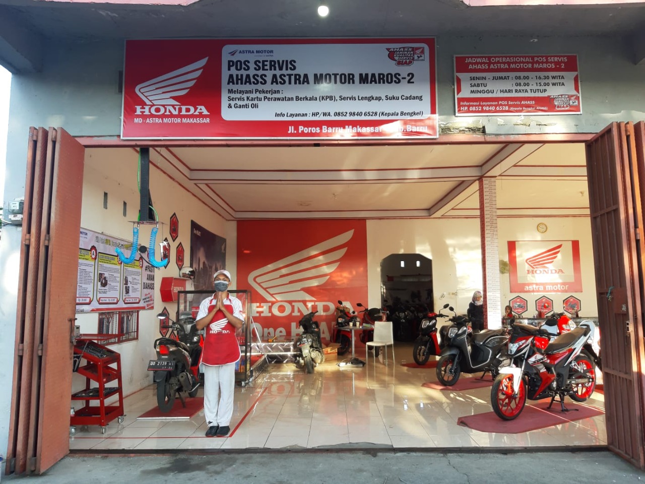 Service Motor Honda Dapat Bingkisan