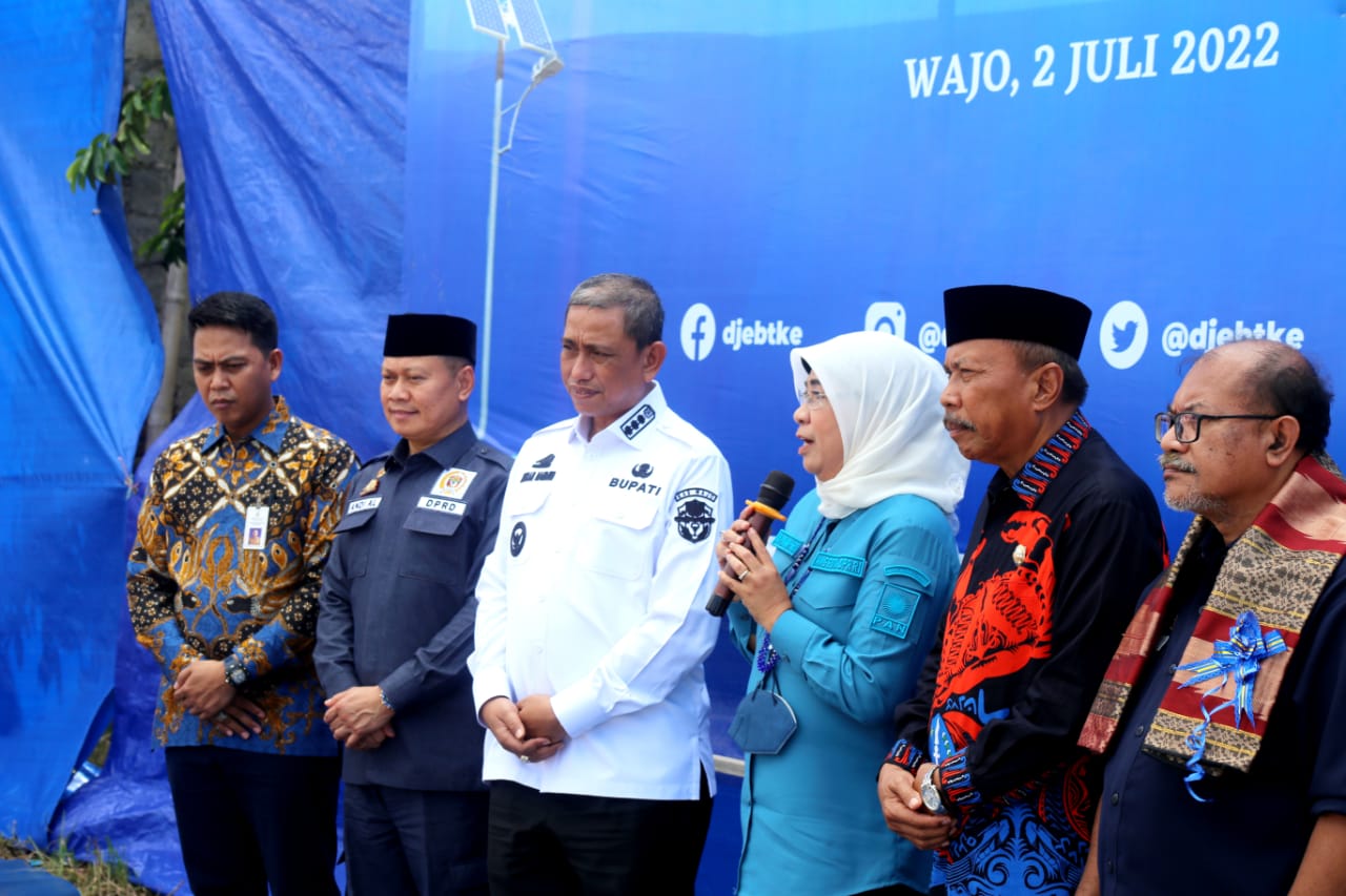 Bupati Wajo dan Wabup Bone Dampingi AYP Resmikan 137 Unit PJUTS di Atakkae