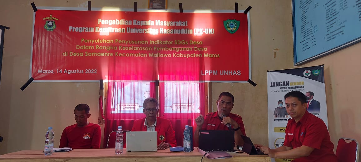 Unhas Gelar Penyuluhan Indikator SDGs Desa di Kabupaten Maros
