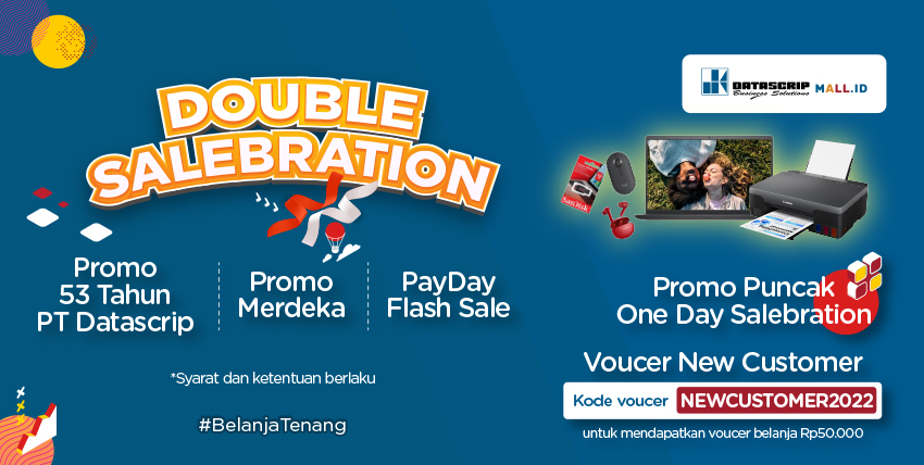 Rayakan Ulang Tahun ke-2, DatascripMall.ID Tebar Promo Double Salebration