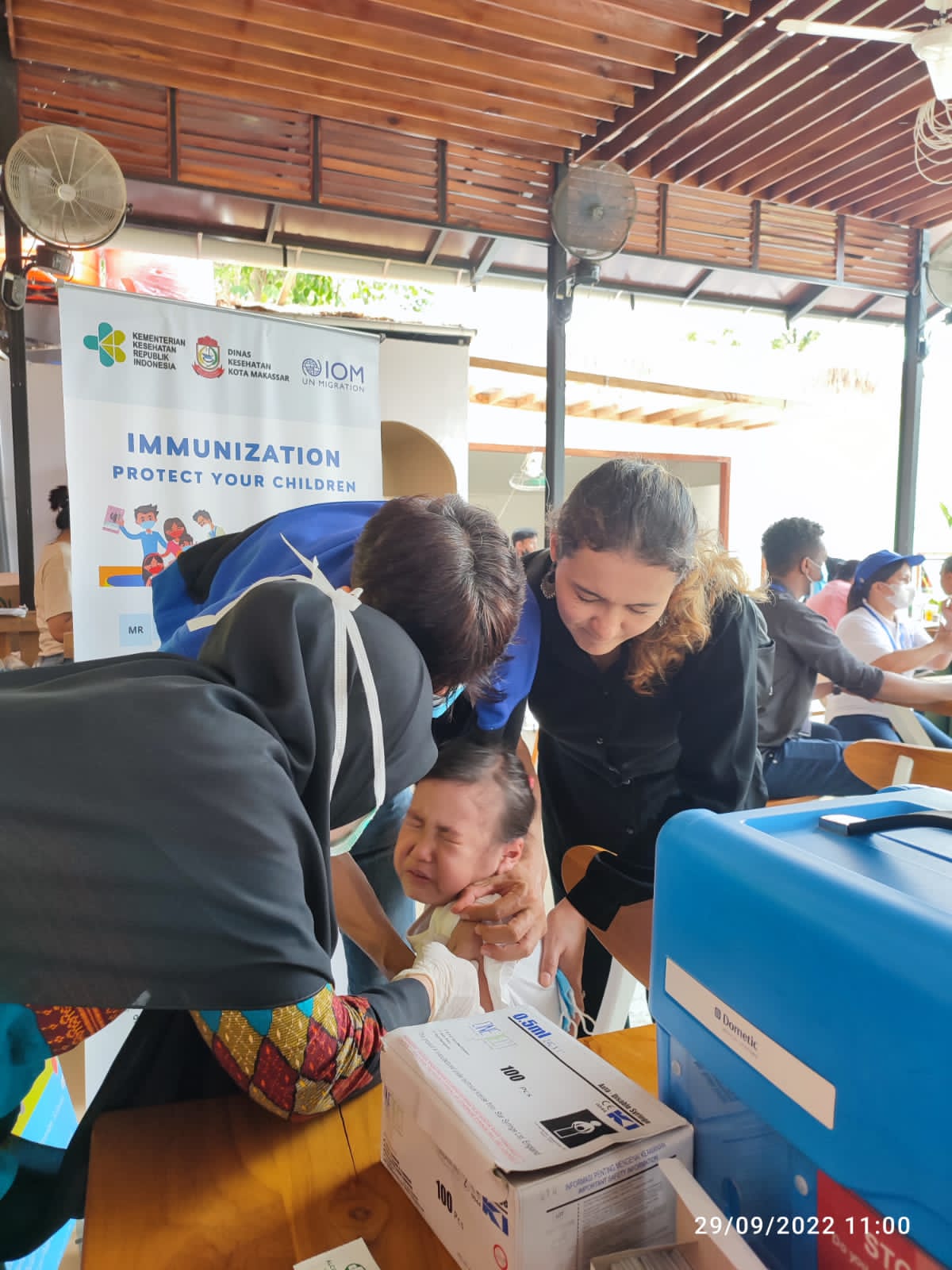 Pemerintah Kota Makassar bekerjasama dengan IOM dan Unicef Gelar imunisasi Campak Rubella untuk anak-anak imigran
