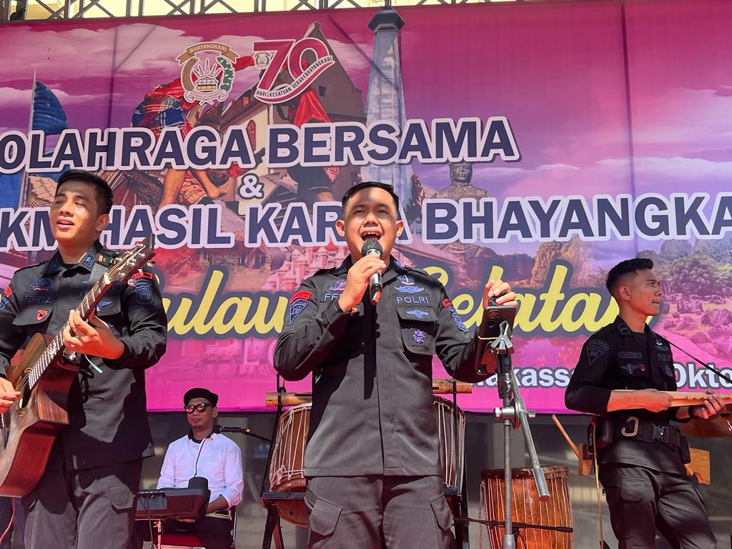 Tenribetta Perkusi Memukau   di Bazar UMKM Polda Sulsel