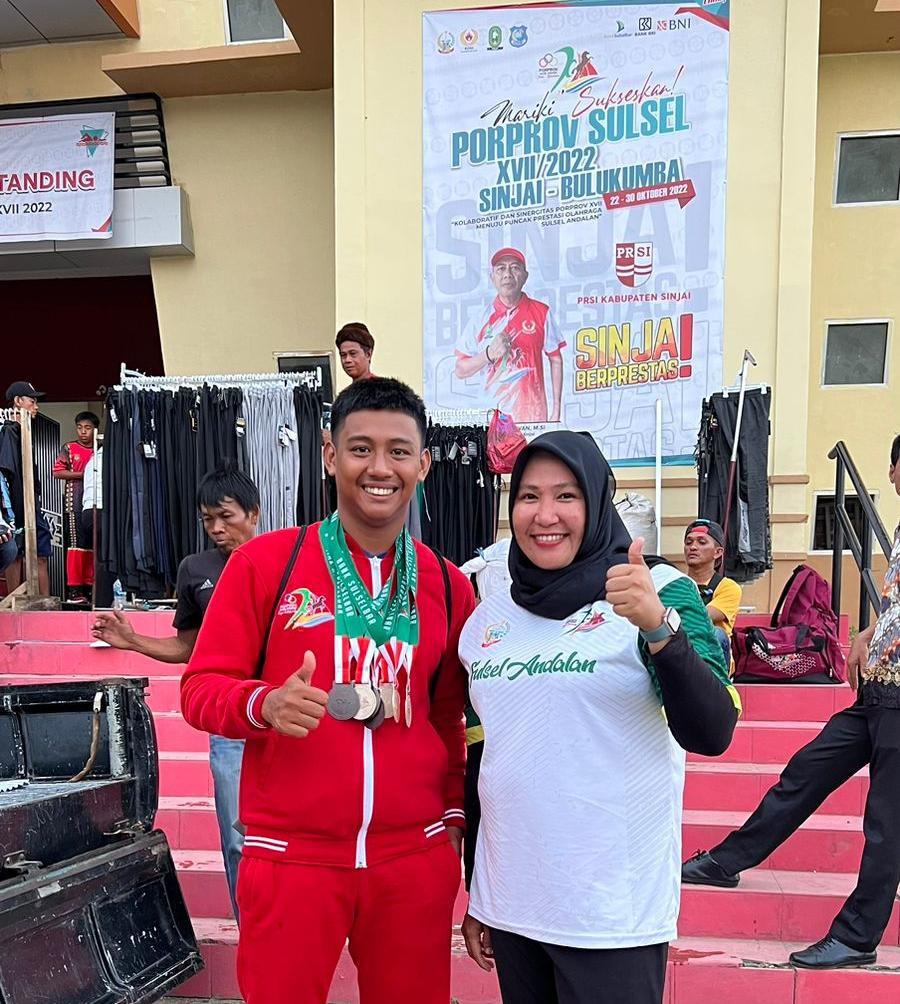 Mahasiswa Penjas Unimerz Raih Empat Medali di Porprov Sulsel 2022